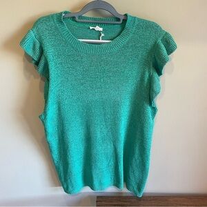 Jodifl Kelley Green Sleeveless Ruffles Sweater 3X